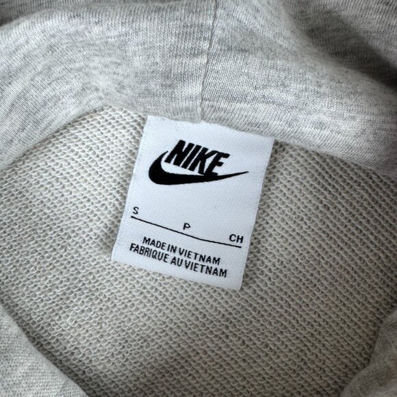 Nike Women’s DNA Stacked Swoosh Cropped Hoodie Gray White Size Small Comfort - Picture 6 of 9